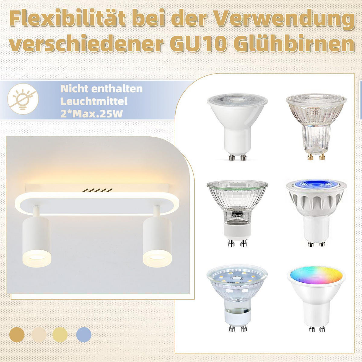 LED-DECKENLEUCHTE Lichtelf 2-flammig 33/6/9 cm - Weiß, Kunststoff (33/6/9cm) - Nettlife