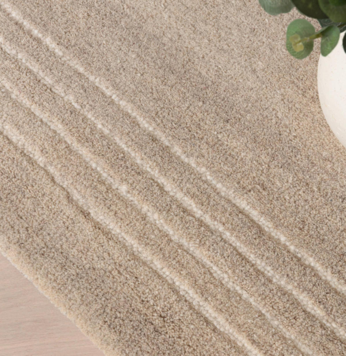 TEPPICH modern reine Wolle LORO Beige 160 x 230 cm - Beige, Naturmaterialien (160/230cm) - Novatrend