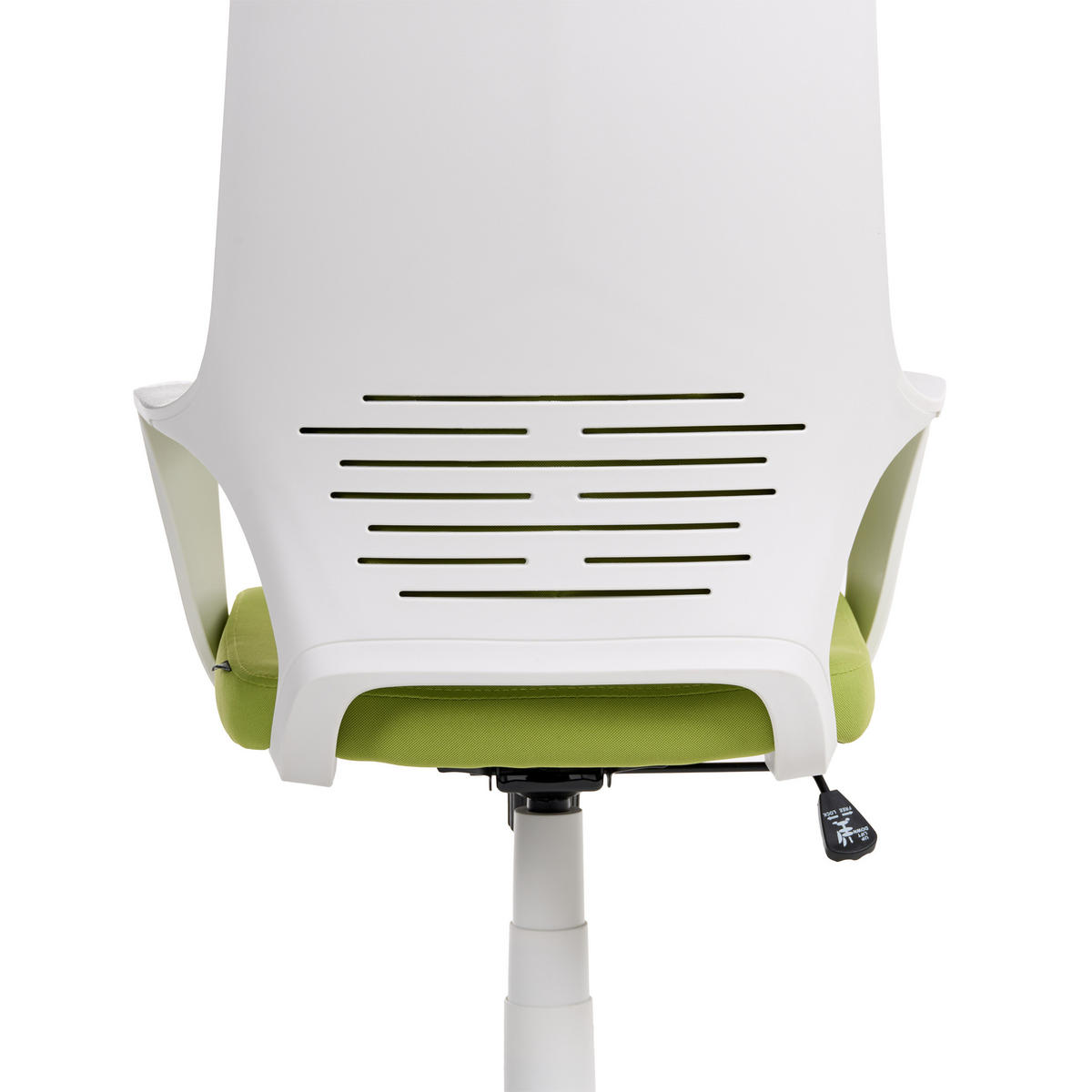 BÜROSTUHL Limettengrün Delight - Limette/Weiß, Textil (64/116/64cm) - Beliani