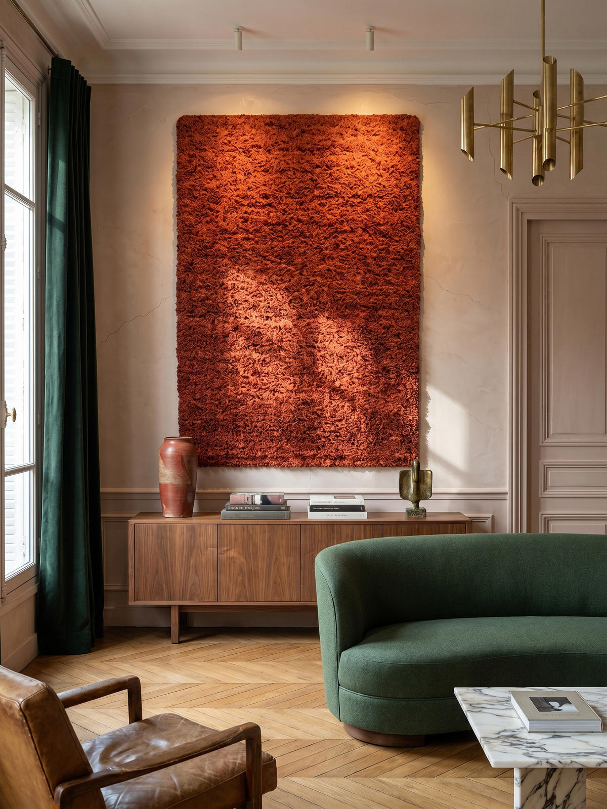 HOCHFLORTEPPICH RHEIN, einfarbig, aus Polypropylen, Terrakotta, 60 x 110 cm - Orange, Textil (60/110cm) - KADIMA DESIGN