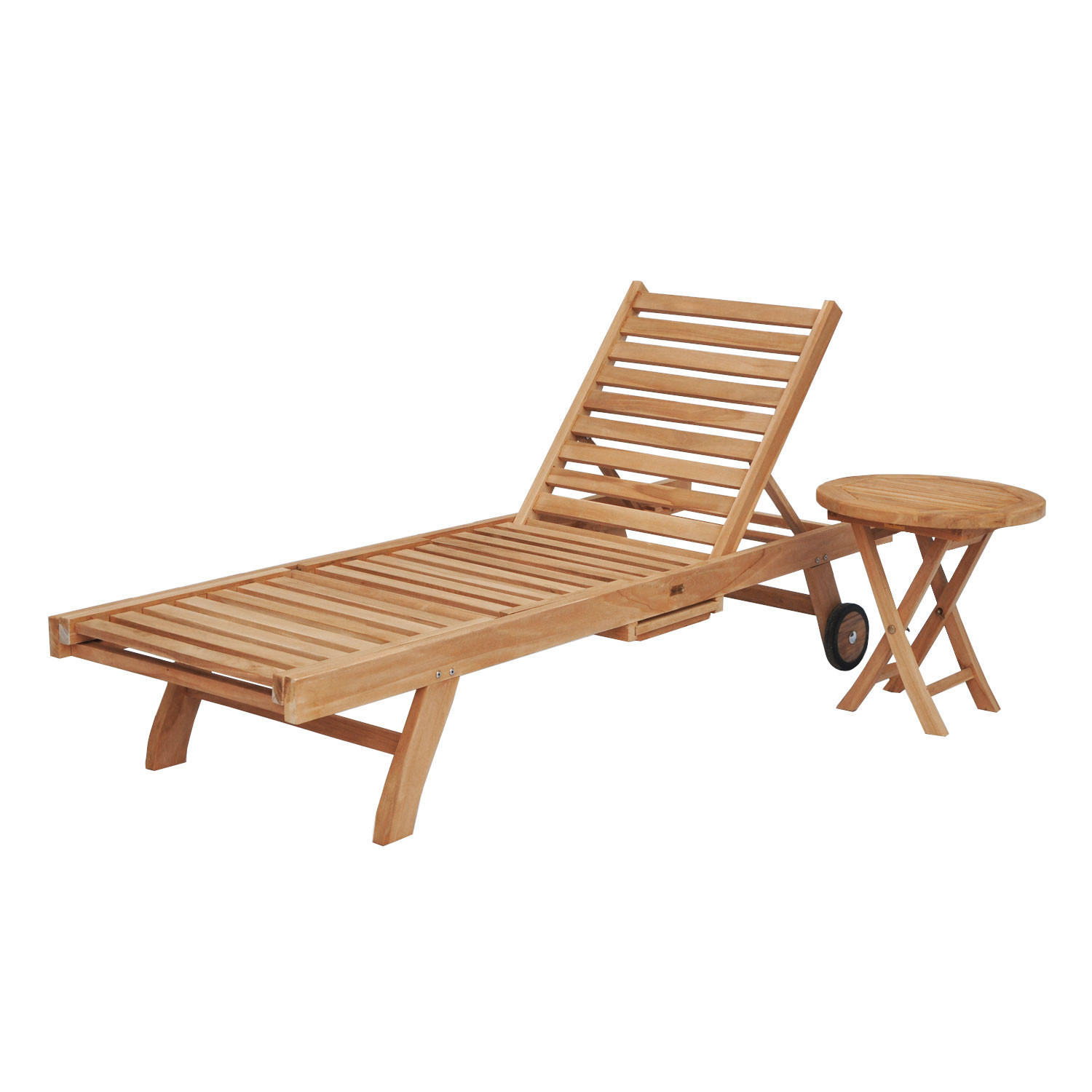 SONNENLIEGE Lombok Naturholz 200/65/36 cm - Braun, Holz (65/36/200cm) - Happy Garden