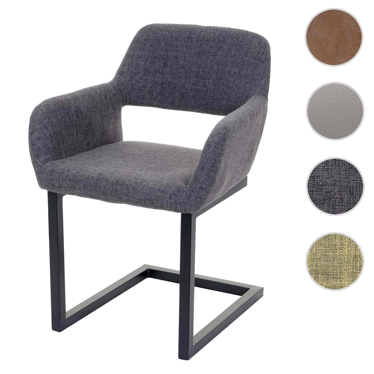 ESSZIMMERSTUHL Anthrazit - Anthrazit, Textil (58/80/55cm) - MCW