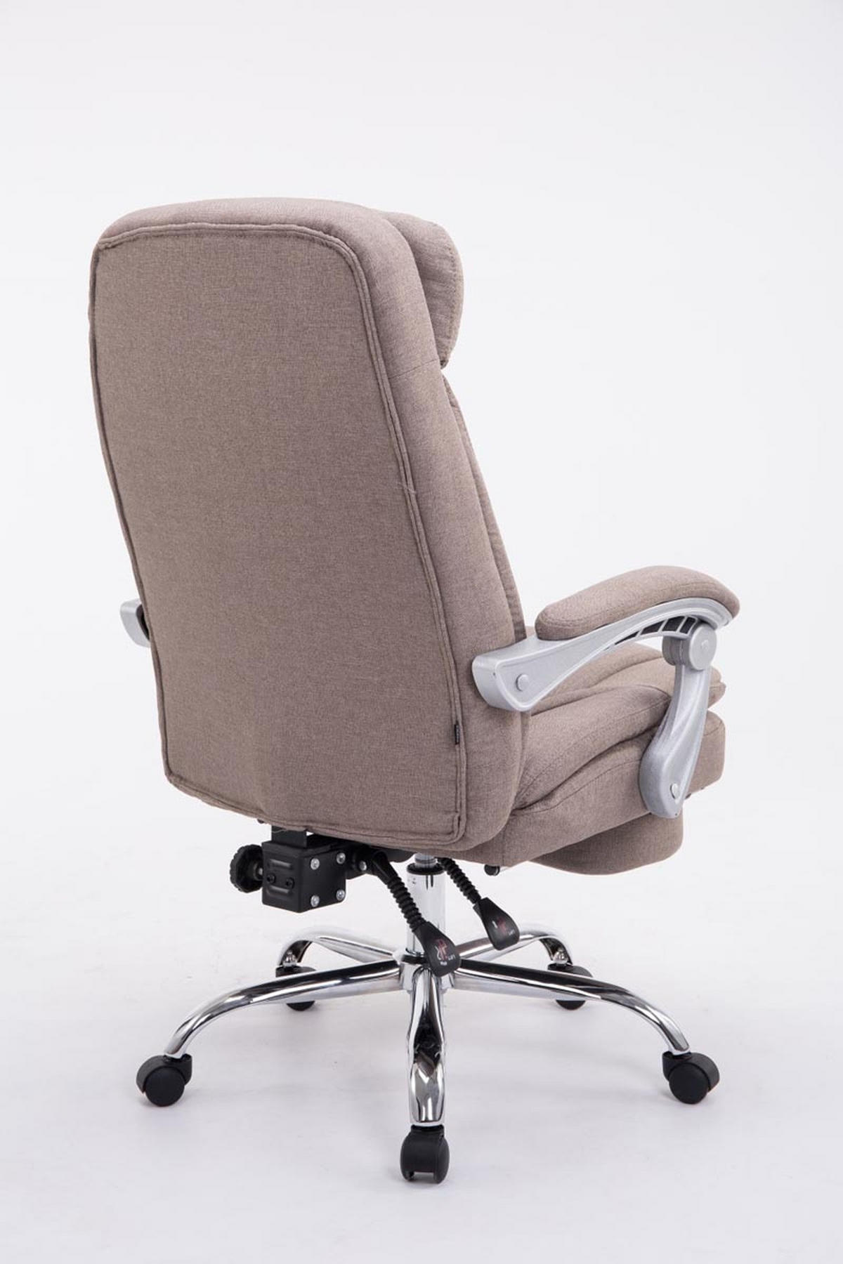 BÜROSTUHL XL Troja, Stoff Taupe - Taupe, Textil/Metall (67/122/67cm) - TPFLiving