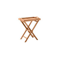 SERVIERTISCH Teaka mit abnehmbarem Tablett, 60x40 cm,Teakholz, klappbar - Naturfarben, Holz (40/60/65cm) - TPFGarden