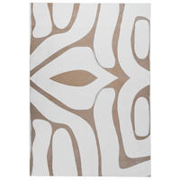 KOBEREC Béžový/Bílý 160/230 cm Hartz - bílá/krémová, textil (160/230cm) - Beliani
