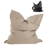 SITZSACK mit Schutzhülle Der Große - Beige, Textil (130/170/20cm) - Mokebo