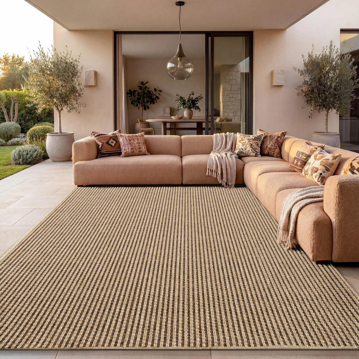 OUTDOORTEPPICH 200/290 cm Waregem 628 - Beige, Kunststoff (200/290cm) - Paco Home