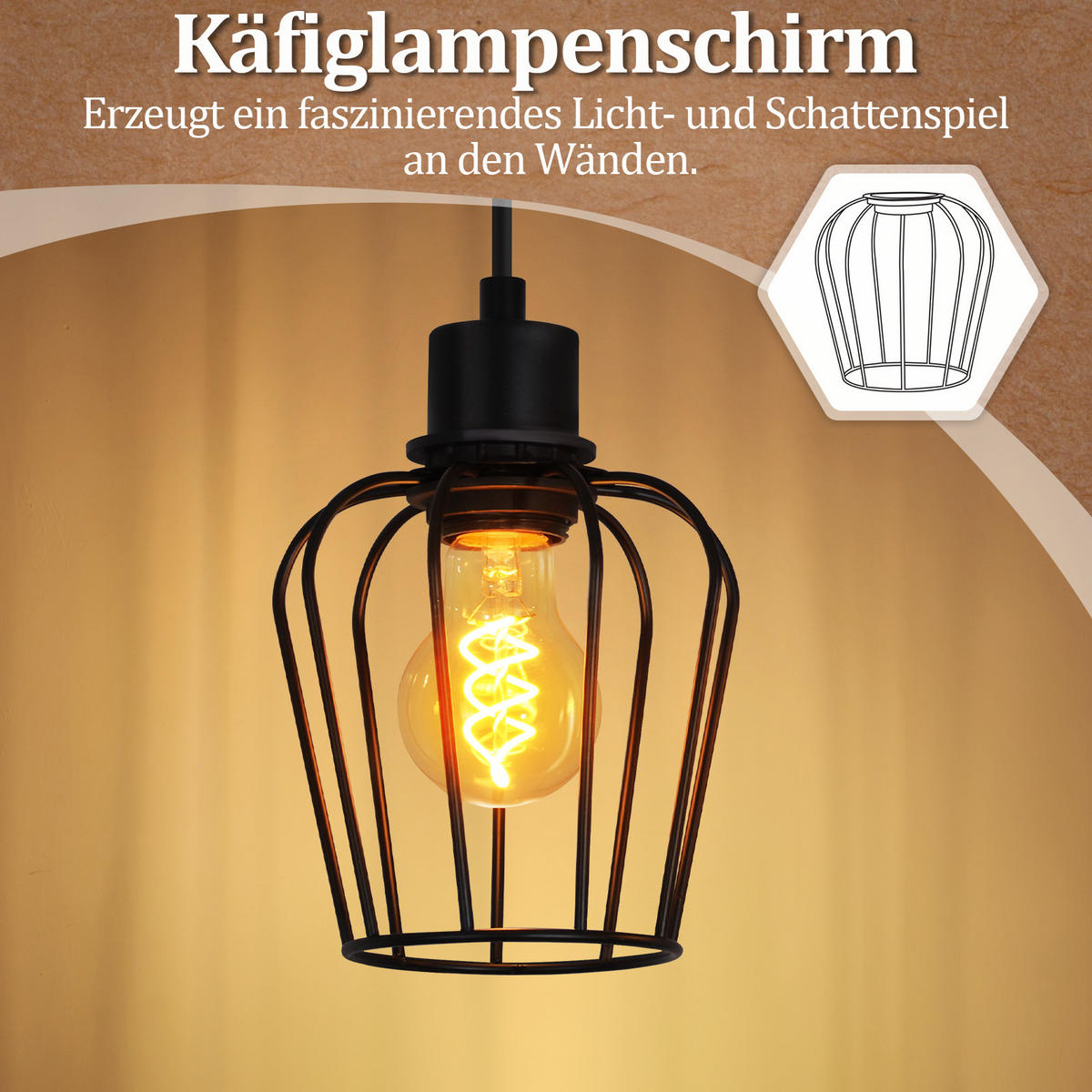 DECKENLEUCHTE Belenor 80/13/48 cm - Schwarz, Holz/Metall (80/13/48cm) - ZMH