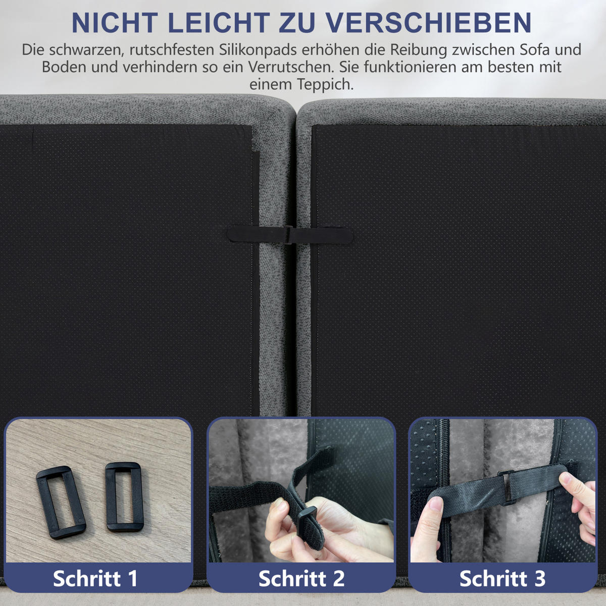 ECKSOFA 288/165/79 grau aus Fleece mit Ottoman und modularem Aufbau - Grau, Textil (165/288cm) - OKWISH