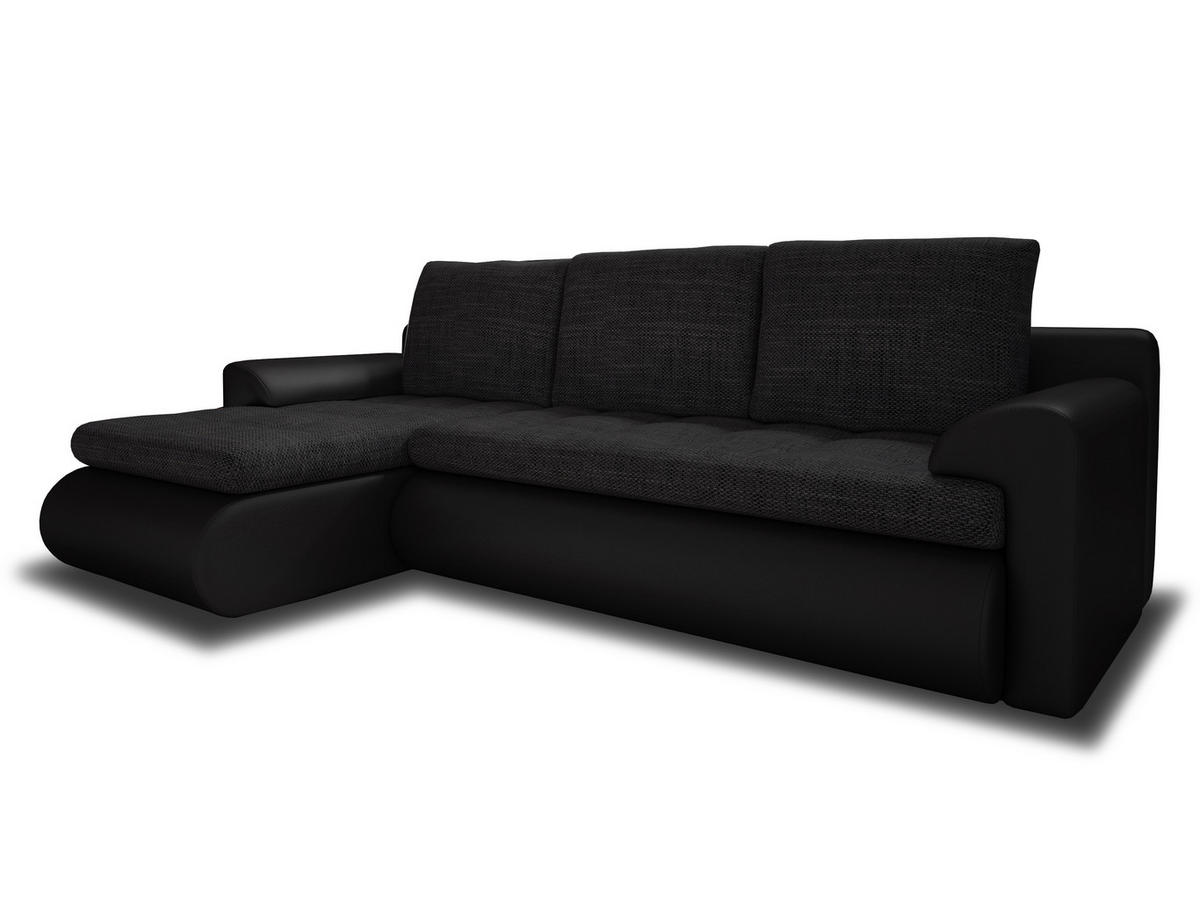 ECKSOFA Santi, Seite: Links - Schwarz, Holz/Textil (226/152cm) - Sofnet