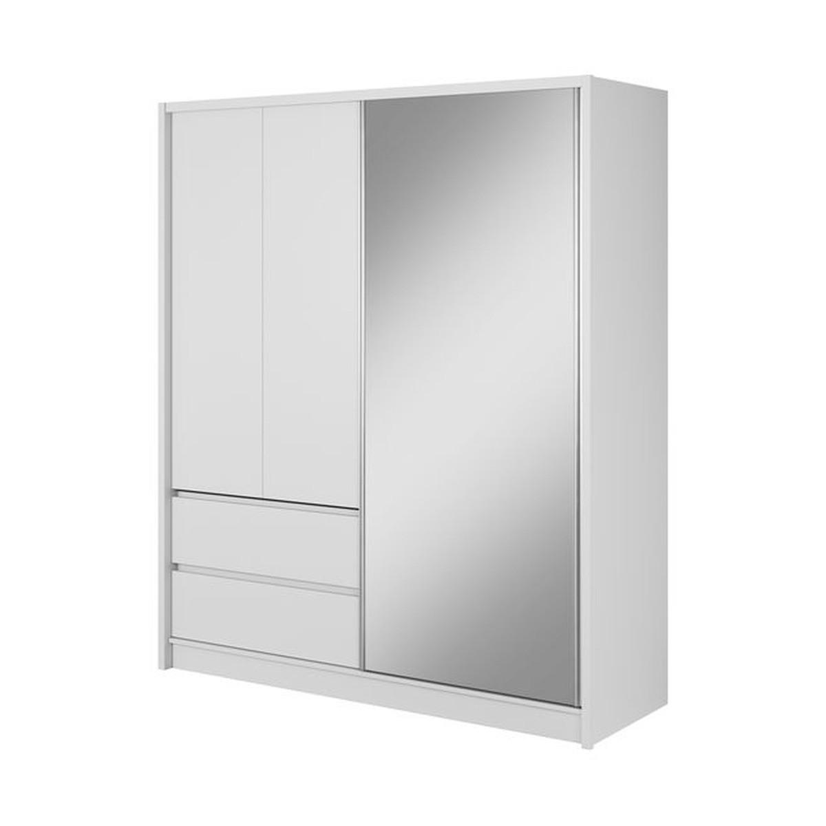 KLEIDERSCHRANK – 184 cm – Sara – Weiß - Weiß, Holzwerkstoff (184/214/62cm) - hi-markt
