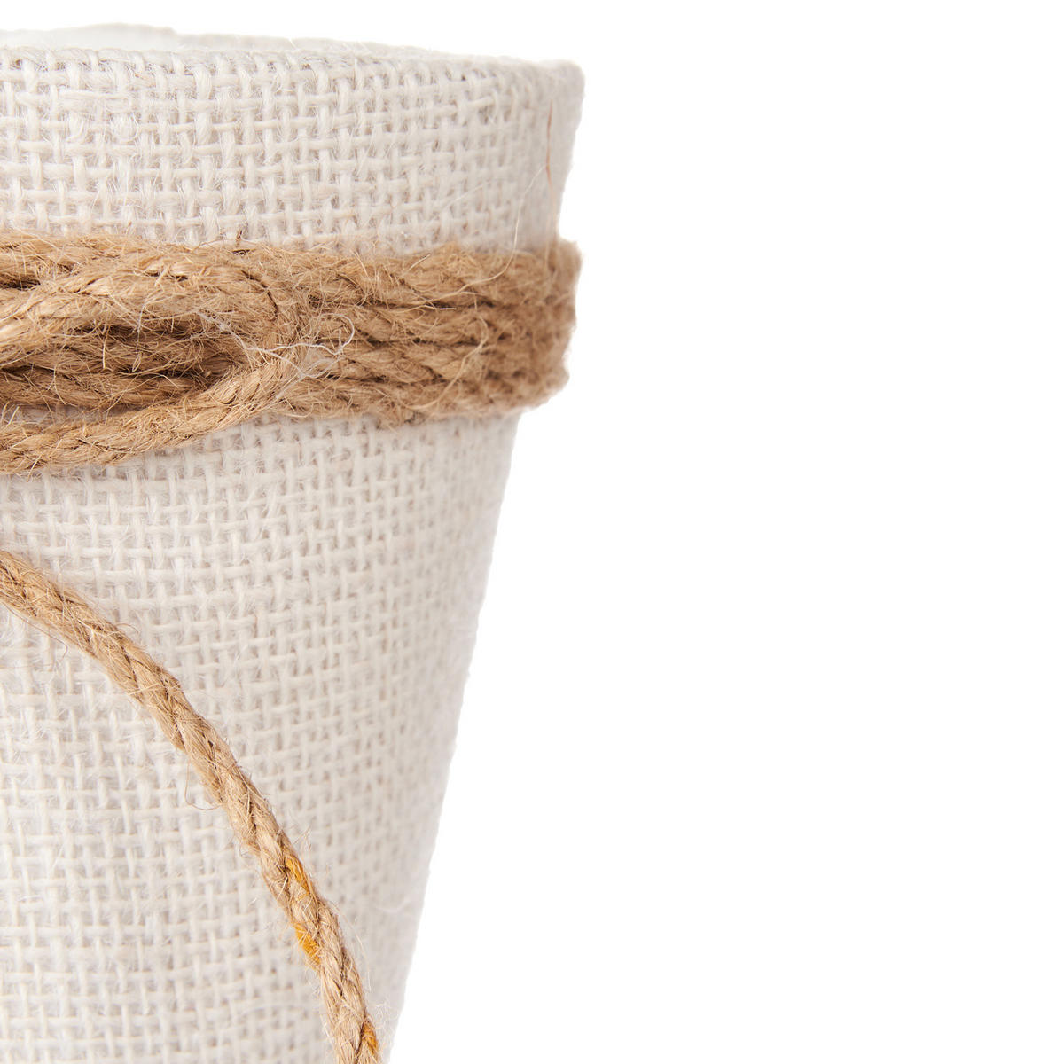 BLUMENTOPF Jute geflochten Ø 13 cm - Weiß, Paraffin (13/13cm)