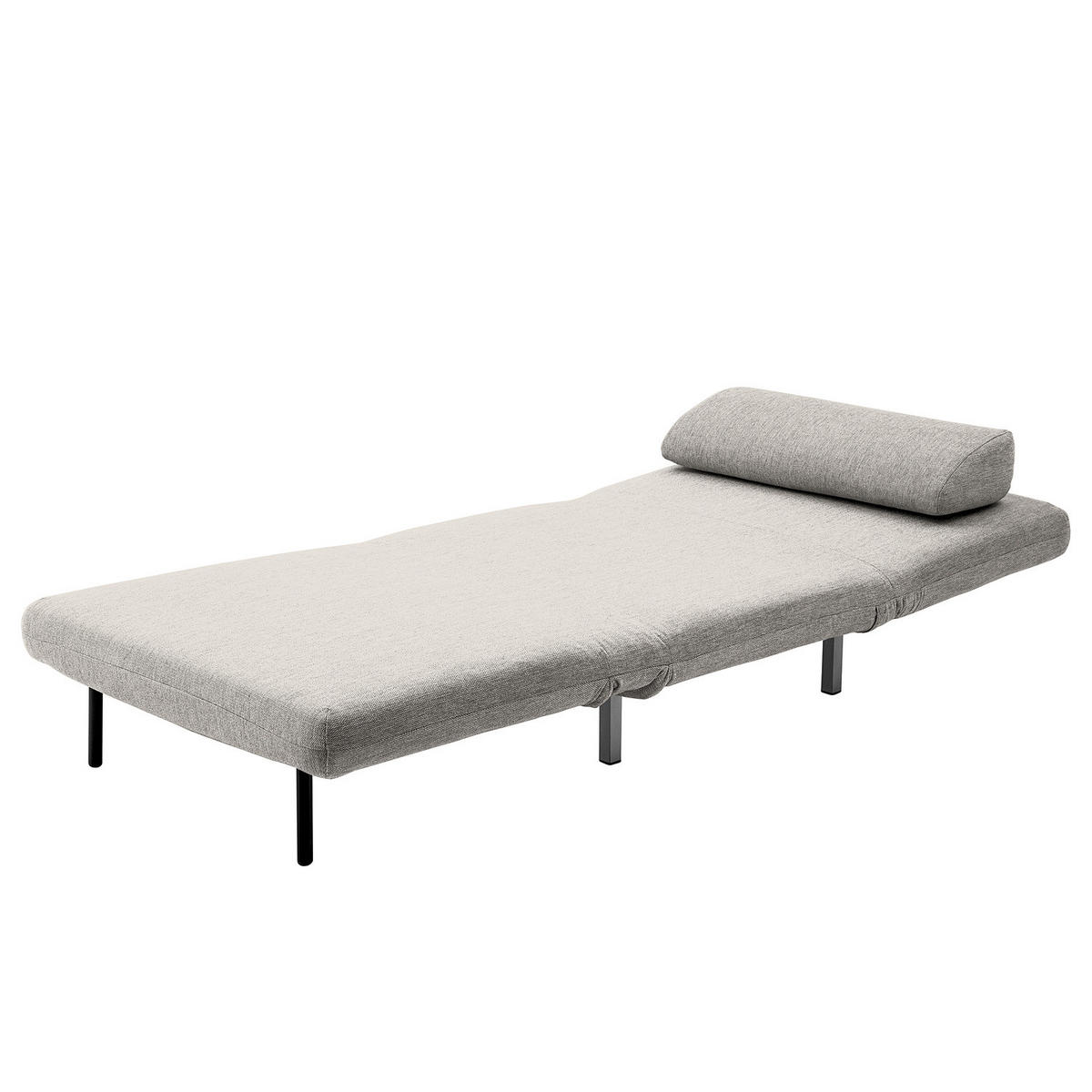 SCHLAFSESSEL - Silberfarben/Hellgrau, Textil/Metall (92/78/85cm) - home24