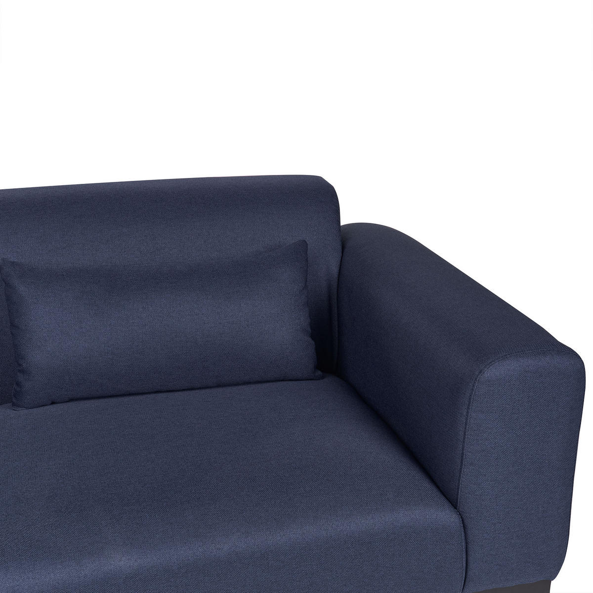 2-SITZER-SOFA Leinen dunkelblau Malmos - Blau/Schwarz, Textil (196/78/85cm) - Beliani