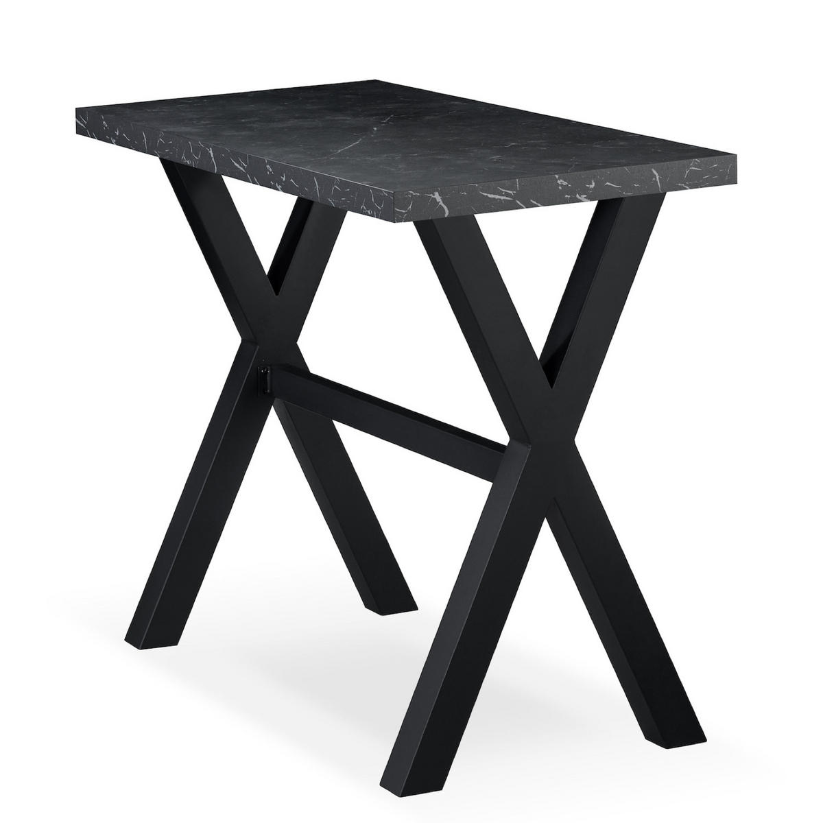 BARTISCH ARNE 120/60/105 cm - Anthrazit/Schwarz, Holzwerkstoff/Metall (60/120/105cm) - DUBI Möbel