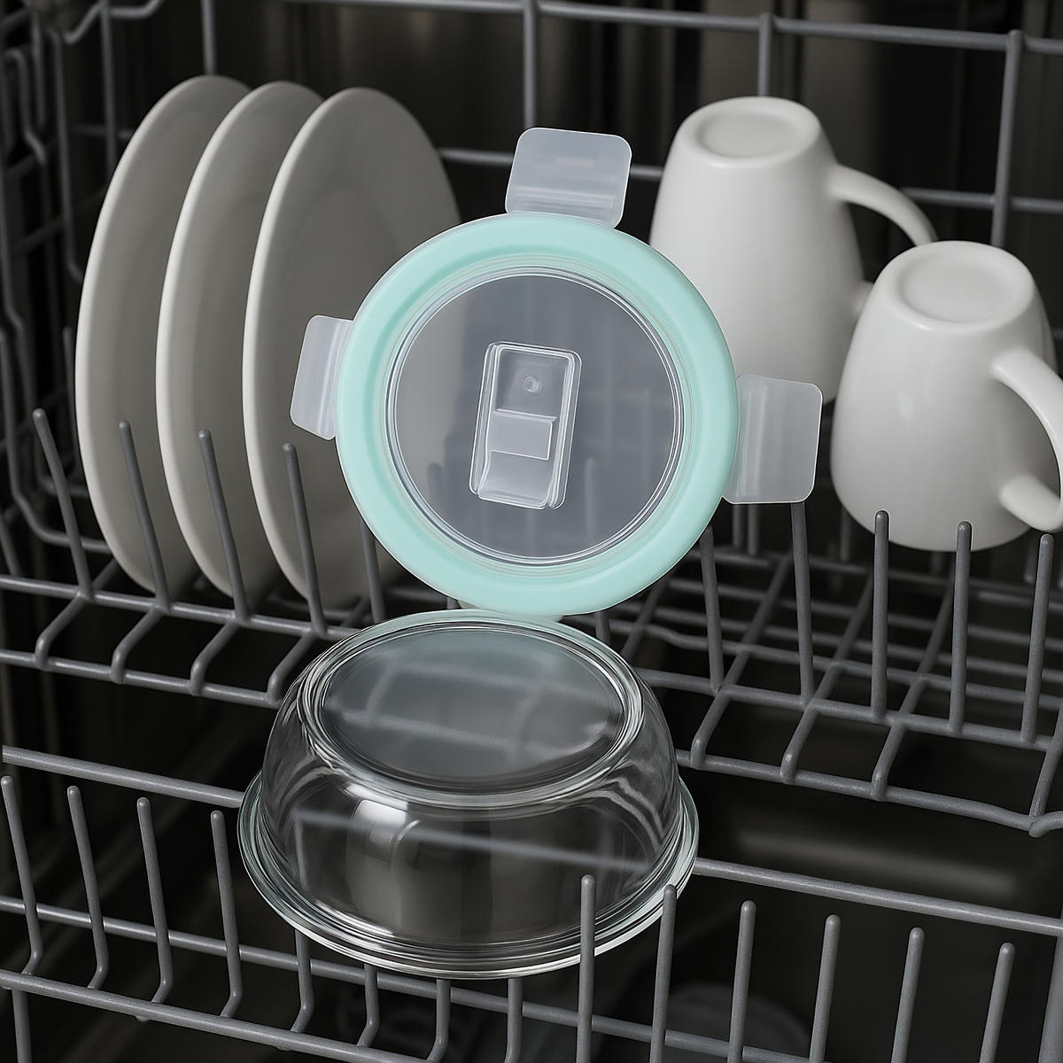 SÚPRAVA sklenených dóz - priehľadné, plast/sklo (23/8/17.5cm) - Relaxdays