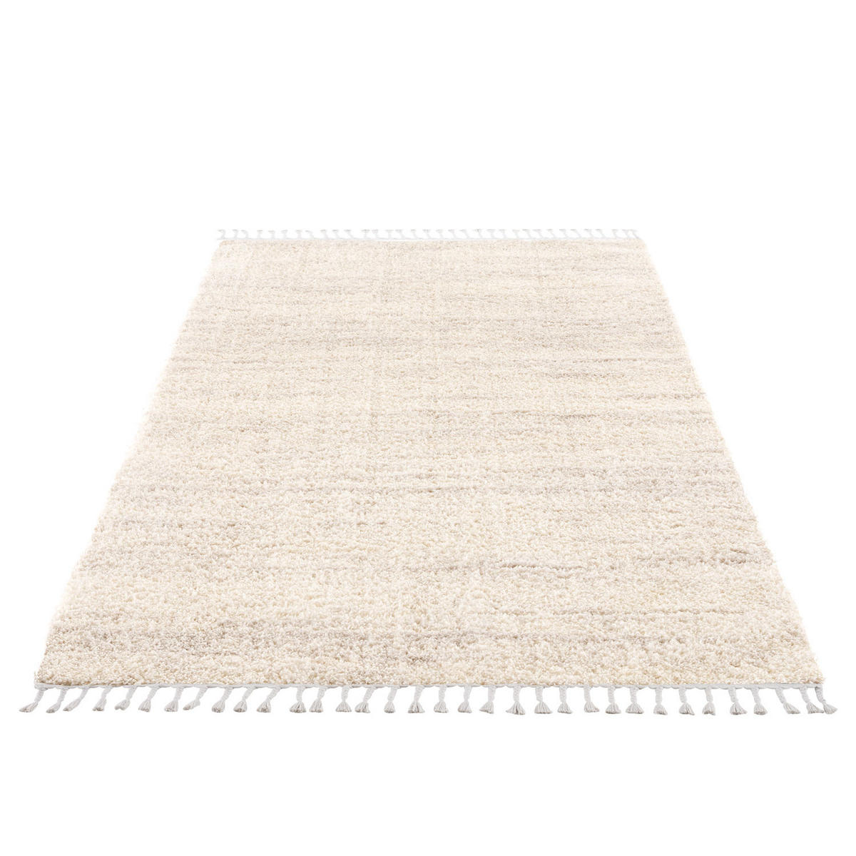 HOCHFLOR-TEPPICH Shaggy Pulpy 524 Creme 140x200 cm - Creme, Textil (140/200cm) - carpet city