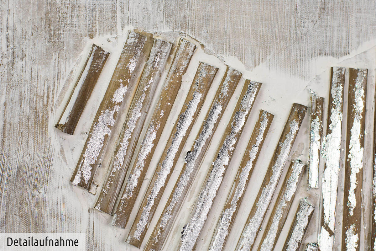 ACRYLBILD HANDGEMALT 30/30 cm - Beige/Grau, Holz/Textil (30/30cm) - KUNSTLOFT