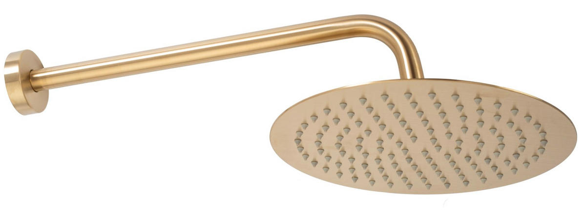 UNTERPUTZ Wannen-/duschset Rea Lungo Brush Gold + Box - Goldfarben, Metall (16/16/38.5cm) - REA