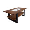 COUCHTISCH PATRICK - Transparent/Schwarz, Holz/Metall (65/115/46cm) - SAM