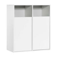 WÄSCHESCHRANK Der Wäschehüter - Weiß, Holzwerkstoff (80/95/40cm) - Mokebo