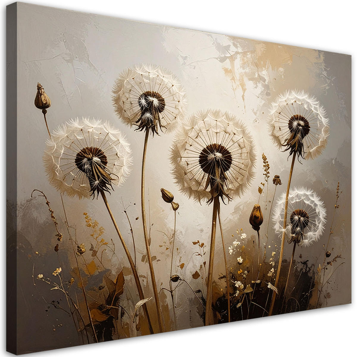 LEINWANDBILD Blumen 120x80cm - Braun, Textil (120/80cm) - Feeby