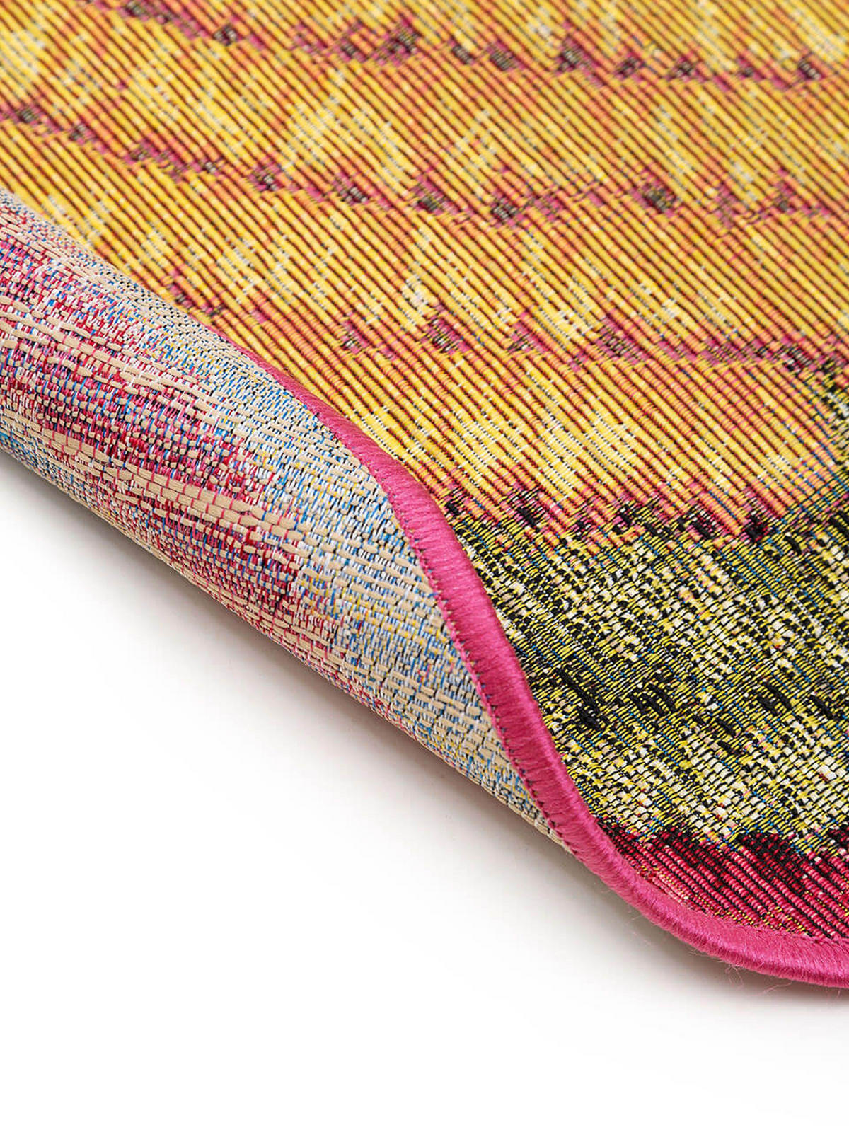 VNITŘNÍ a venkovní kulatý koberec Kenya Vícebarevné ø 160 cm - různobarevná, textil/plast (160/1cm) - KUNSTLOFT