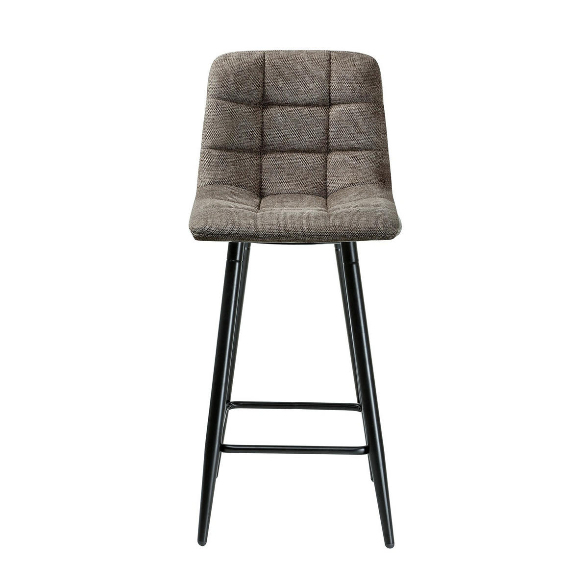 2ER-SET gepolsterter Hocker aus meliertem Stoff 42/94/51 cm - Braun, Textil (42/94/49cm) - Calicosy