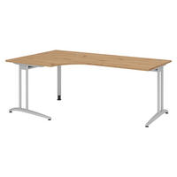 SCHREIBTISCH Serie-B 120/200/72 cm in Wildeiche - Wildeiche, Holzwerkstoff (120/200/72cm) - bümö