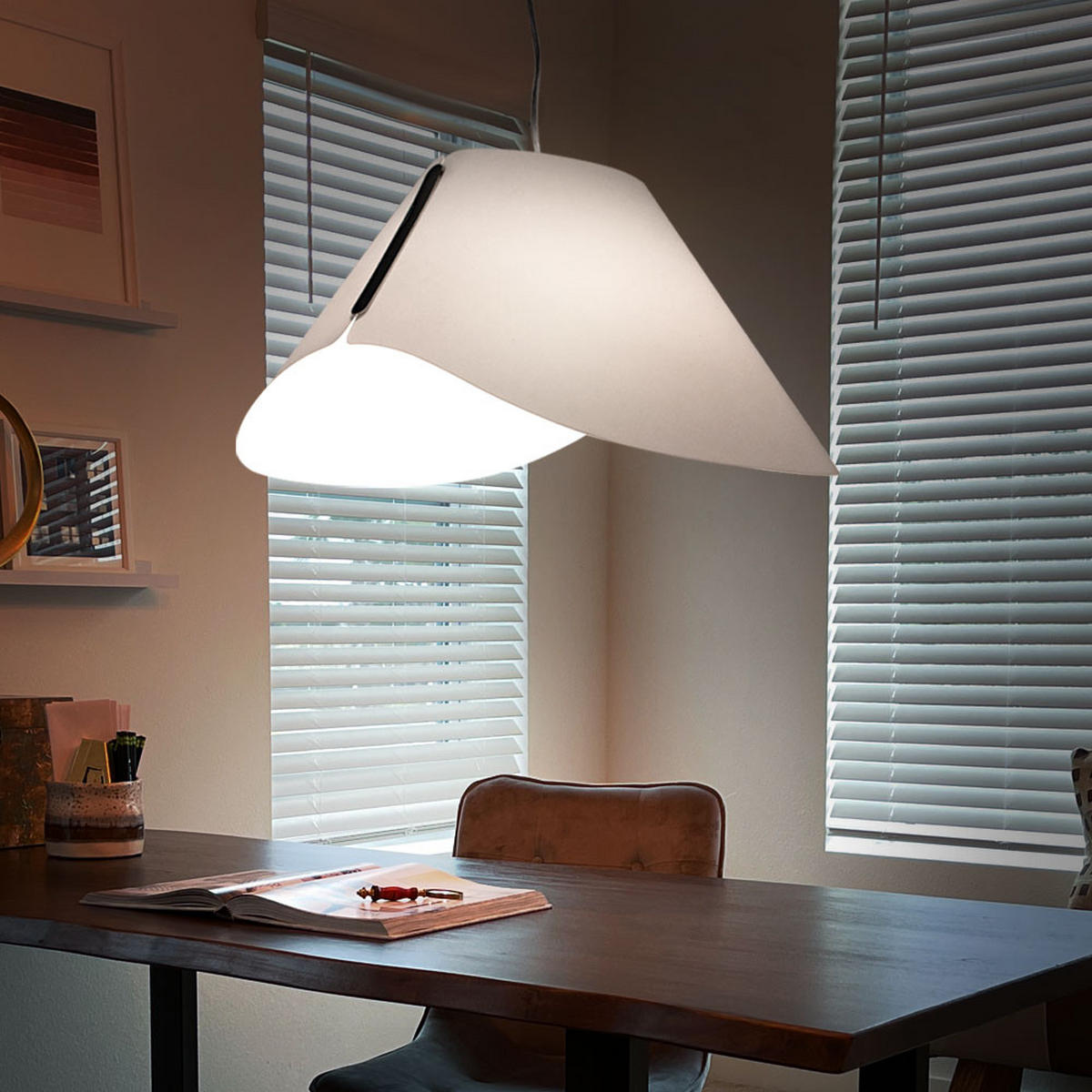 HÄNGELEUCHTE Ecru Weiß - Weiß, Kunststoff (57.2/45.5/185.5cm)