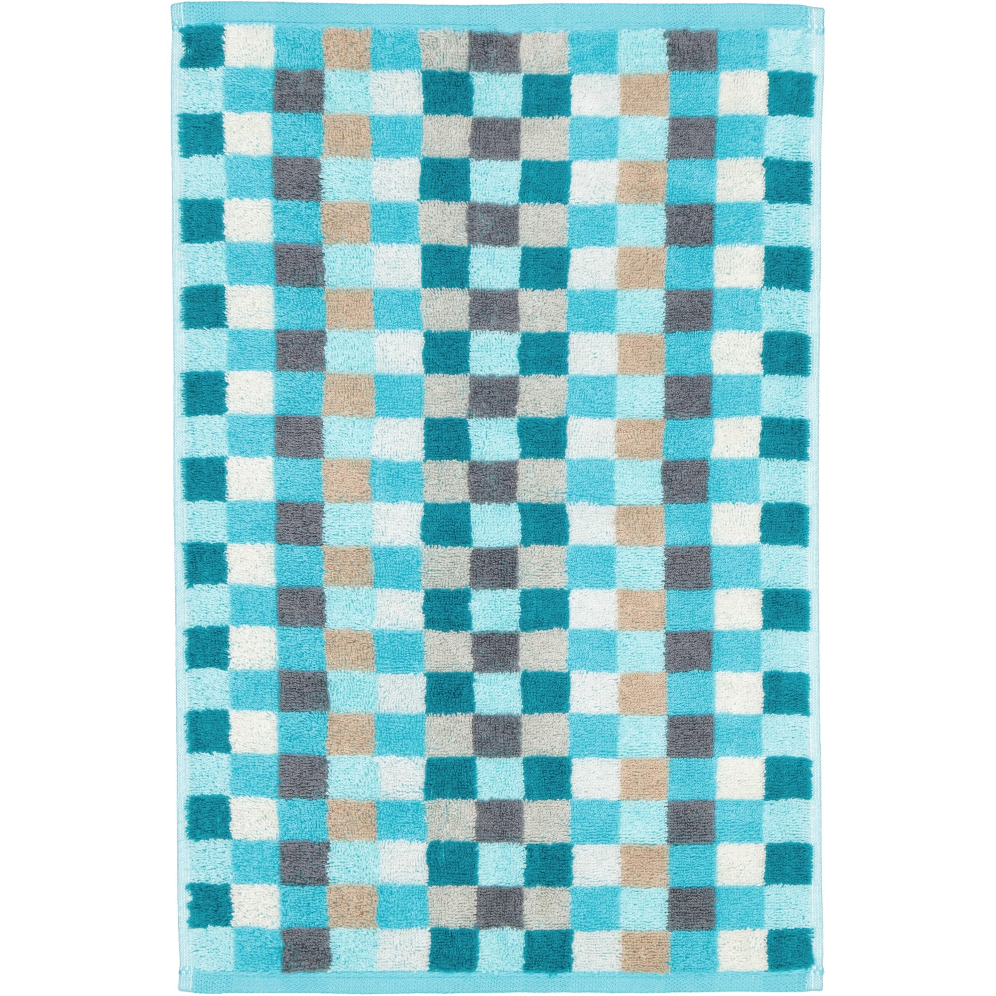 HANDTÜCHER UNIQUE KARO 942 TÜRKIS - 44 - Blau, Textil (30/50cm) - Cawö
