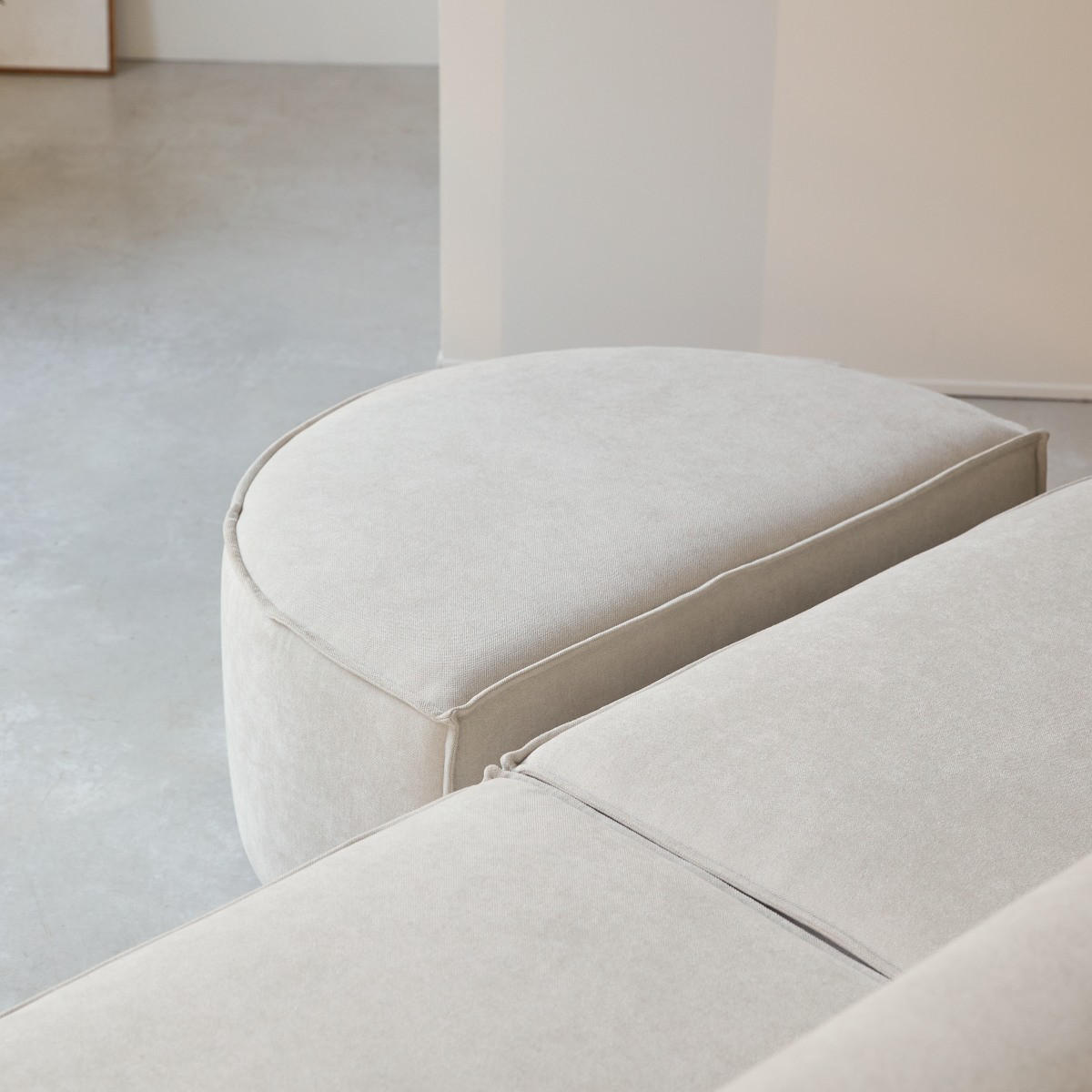 SOFA Dario Beige aus Stoff - Beige, Textil (247/75/93cm) - Tikamoon