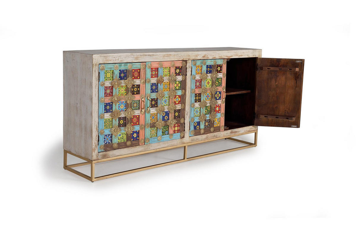 SIDEBOARD aus Mangoholz - Perlmutt, Holz (40/90/180cm) - Giner y Colomer