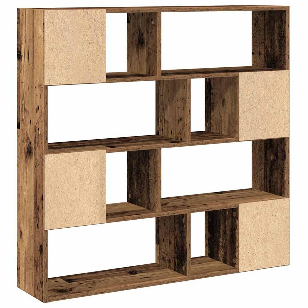 BÜCHERREGAL/RAUMTEILER Altholz-Optik 105/24/102 Cm - Braun, Holzwerkstoff (24/102/105cm) - vidaXL