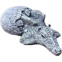 STEINFIGUR Kleiner Drache schlüpft aus Ei frostfest Steinguss - Grau, Stein (5/4/12cm) - stoneandstyle