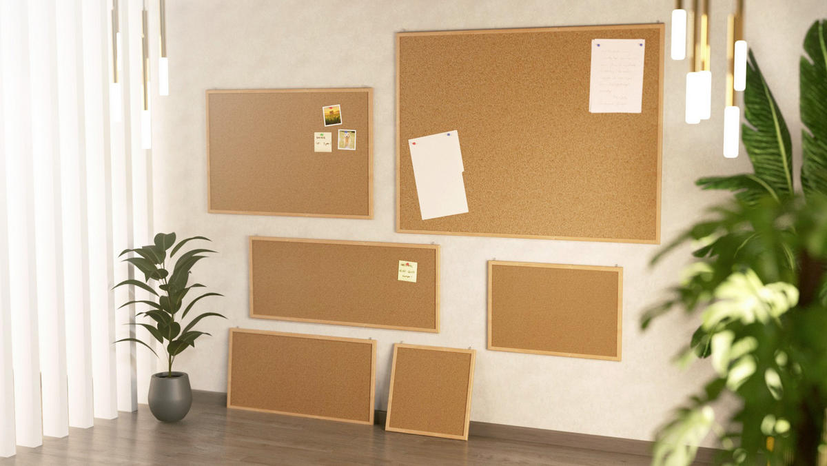 PINNWAND mit Naturholzrahmen 120x100cm - Braun, Holz (120/100/1cm) - ALLboards