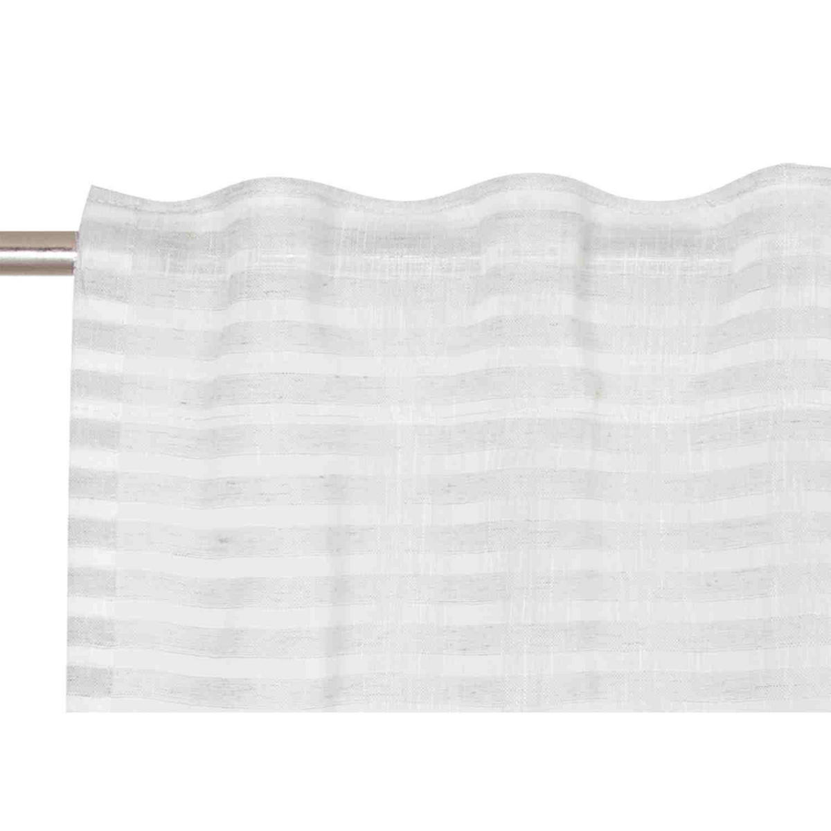 SCHLAUFENSCHAL MIT ZEITLOSEN STREIFEN NATURAL STRIPE transparent - Hellgrau, Textil (130/0.5/250cm) - Tom Tailor