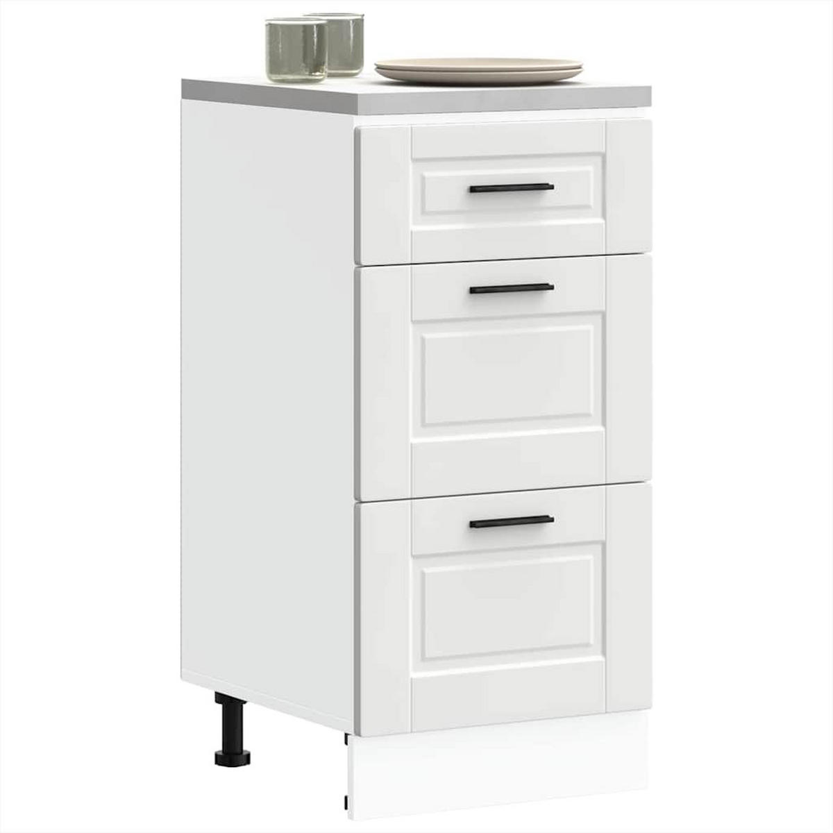 KÜCHENUNTERSCHRANK Porto Weiss Holzwerkstoff - Weiß, Holzwerkstoff (46/81.5/40cm) - vidaXL