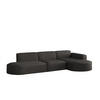 ECKSOFA Palma In Scala - Anthrazit, Holzwerkstoff/Textil (296/165cm) - Fun Möbel