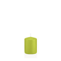 STUMPENKERZEN Apfelgrün Ø 58 x 80 mm, 16 Stück - Apfelbaumfarben, Paraffin (6/8cm) - Wiedemann Kerzen