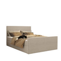 BOXBETT Mit Bettkasten Und Topper VIESTA Stoff Poso Beige 120x200 cm H2-Pocket - Beige, Holz/Kunststoff (120/200cm) - Kaiser Möbel