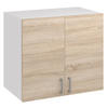 KÜCHENHÄNGESCHRANK G80 2D licht sonoma - Sonoma Eiche, Holzwerkstoff (80/60/31cm) - roe furniture