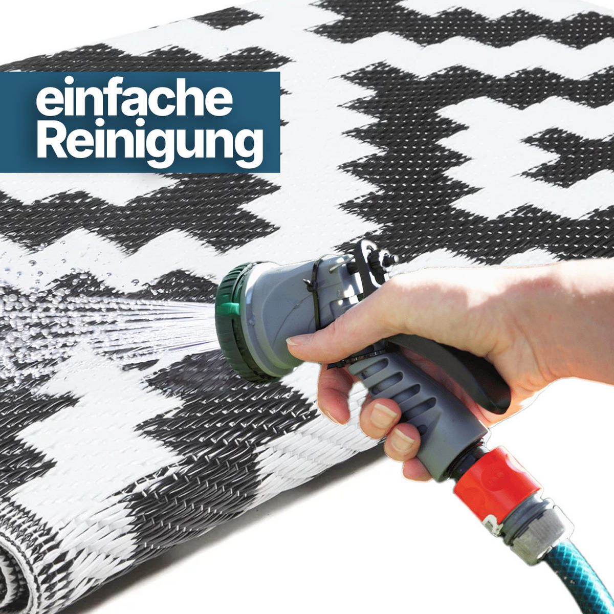 TEPPICH IBIZA Schwarz 180/270 cm - Schwarz, Kunststoff (180/270cm) - Tapiso