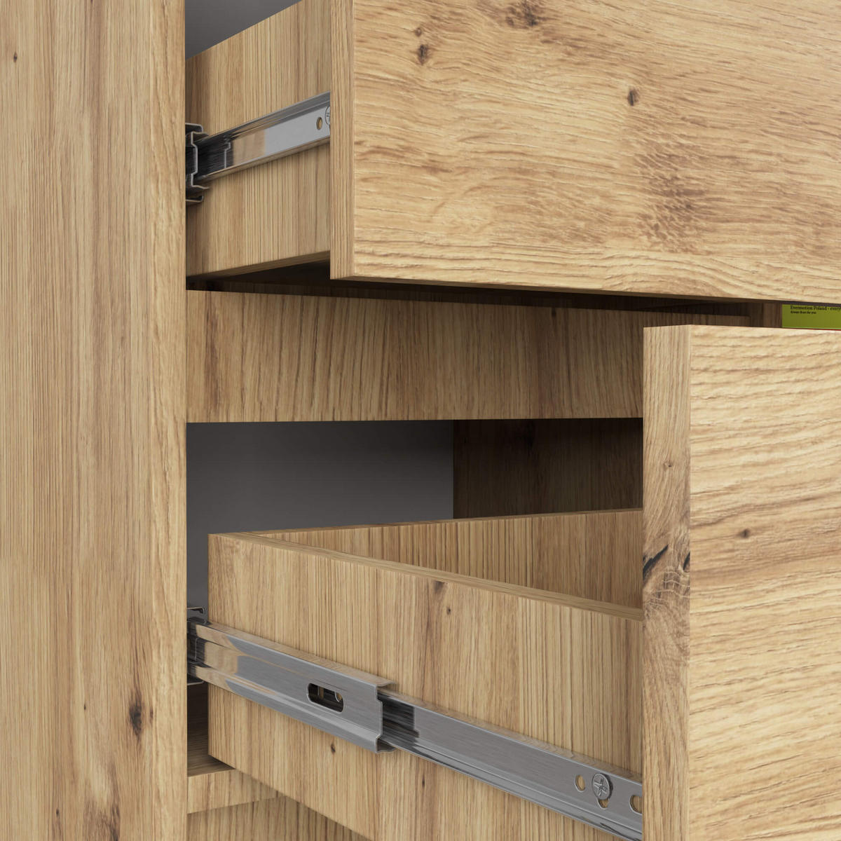 KOMMODE Eiche Artisan 77/80/35 - Eiche Artisan, Holzwerkstoff (80/77/35cm) - RAUMHIRSCH FURNITURE