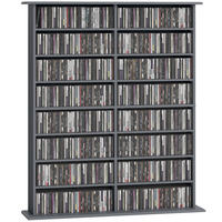 CD-REGAL DE-14528 16 Fächer mit verstellbaren Böden Grau - Grau, Holzwerkstoff (24/126.3/106.5cm) - ComfortXL