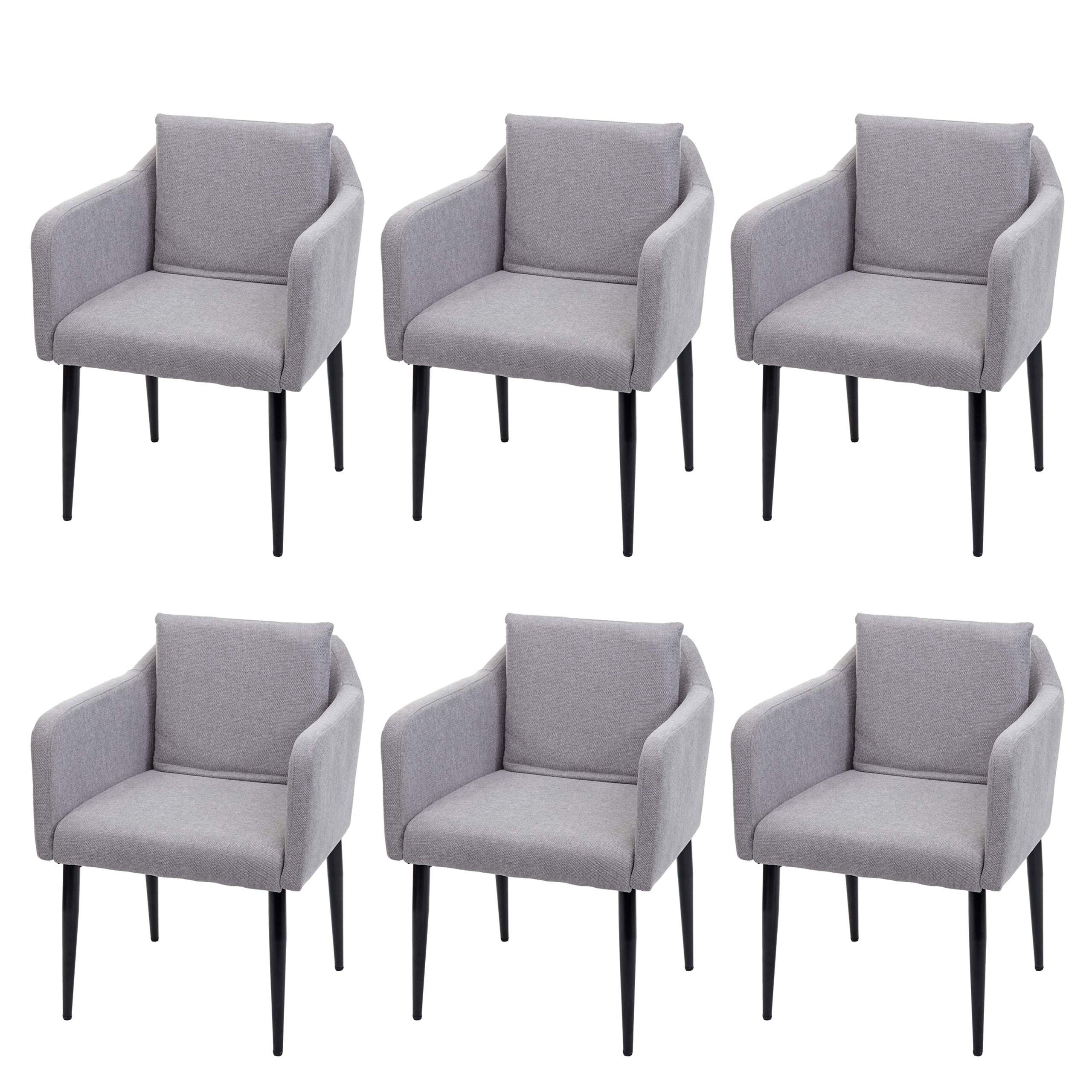ESSZIMMERSTUHL Hellgrau 6er-Set - Hellgrau, Textil (60/86/65cm) - MCW