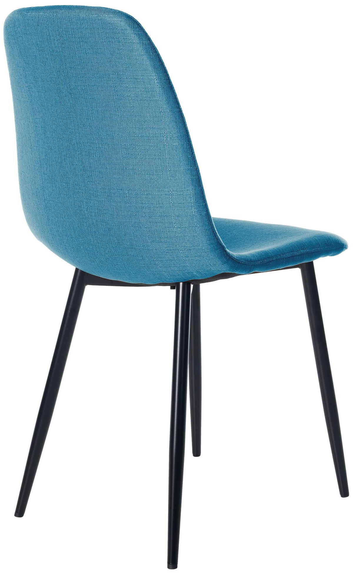 STUHL Stoff Blau - Blau/Schwarz, Textil/Metall (44/88/51cm) - CLP
