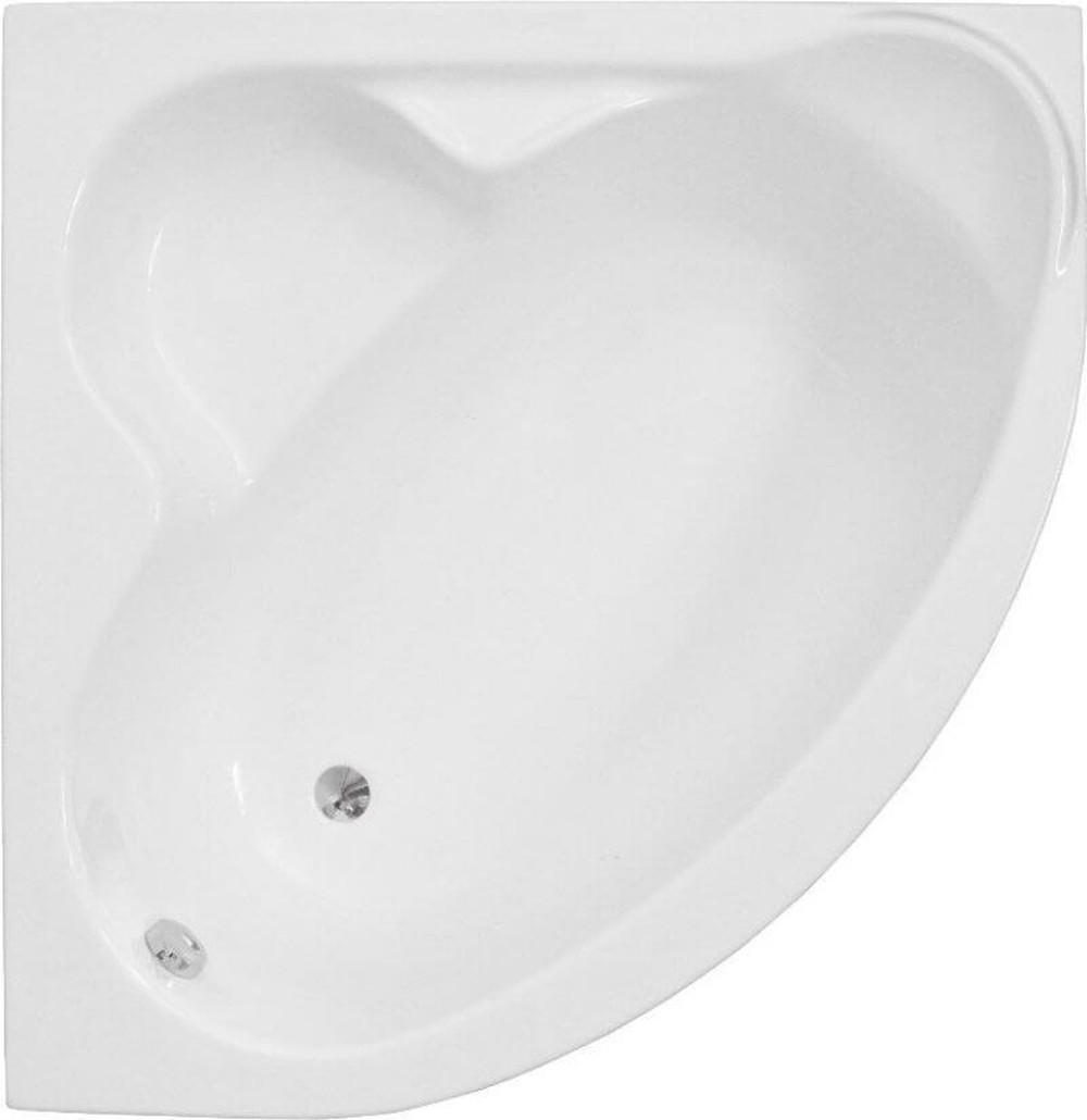 BADEWANNE Eckwanne STANDARD 120/120 mit Styro Ablauf Füße - Weiß, Kunststoff (120/57.5/120cm) - bad land