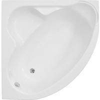 BADEWANNE Eckwanne STANDARD 120/120 mit Styro Ablauf Füße - Weiß, Kunststoff (120/57.5/120cm) - bad land
