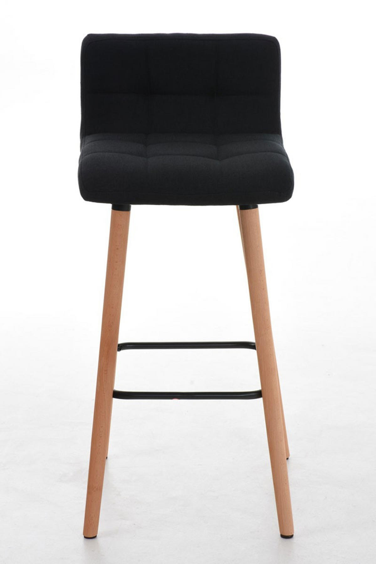 BARHOCKER Lincoln Massivholz 94x42x49 cm schwarz - Schwarz, Textil (42/94/49cm) - furnicato